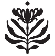 plant flower vintage hand drawing vector