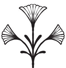 plant flower vintage hand drawing vector
