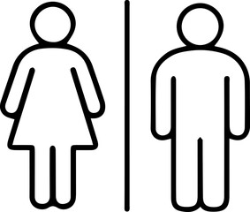 Female and male symbols design for templates.