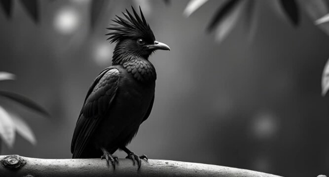 Asian Koel Resting on Tropical Branch in Forest &ndash; Breathtaking High-Resolution 4K Bird Video in Nature