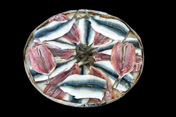 Fresh sardine fish fillets, real and healthy food rich in omega 3