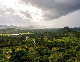 Obraz premium Panoramic view of a valley