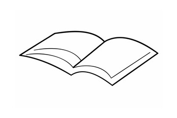 Open book outline pages reading