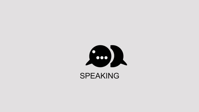 online speaking translator icon.Online translation app. Translate. Language translator icon. Translator logo. 4k video.