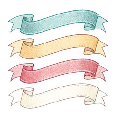 Ribbon banner set. Simple ribbons. Vector