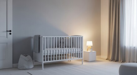 Modern Nursery Interior Design, Peaceful Baby Room