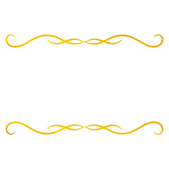Minimalist gold swirly text frame