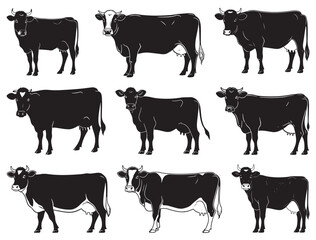 BROWN SWISS COW SILHOUETTE