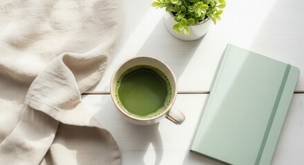 Peaceful Morning Routine: Matcha, Journal, & Linen