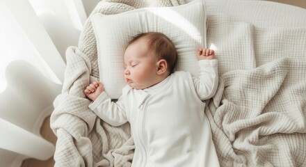 Peaceful Newborn Baby Sleeping Comfortably