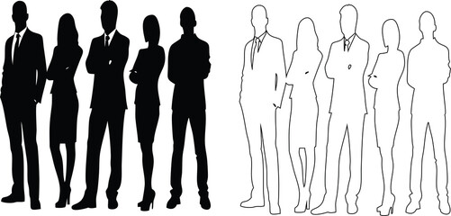 Male and female icon vector set, featuring silhouette and outline styles, ideal for signage, profiles, and gender identity representation.