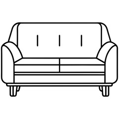 home Couch vector line art and minimalist vector