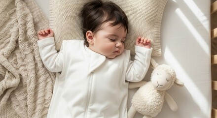 Peaceful Sleep: Baby Dreaming in Cozy Bed