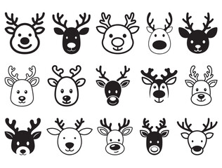 CUTE REINDEER FACE SILHOUETTE © Muhammad