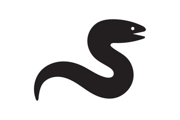 Fototapeta premium Moray Eel fish silhouette