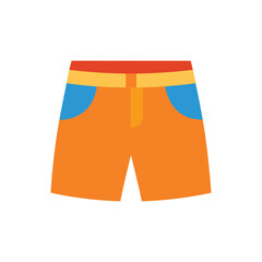 Clothing summer shorts colorful vector art illustration