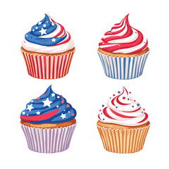 patriotic cupcakes with american flag