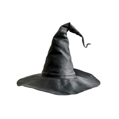 Black Witch Hat with Pointed Crown and Wide Brim black hat