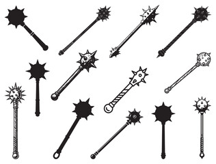 MEDIEVAL MACE SILHOUETTE