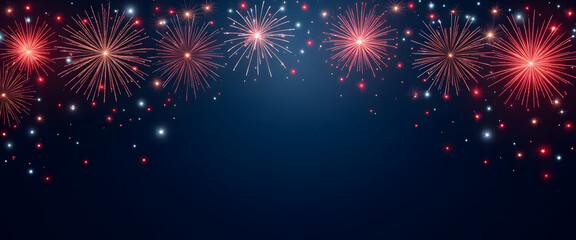 Naklejka premium USA Independence Day Celebration Art