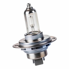 A halogen bulb for a car on a white background, showcasing