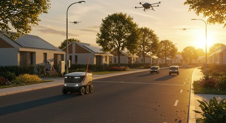 Autonomous deliveries in a suburban future