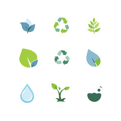 set of eco icons