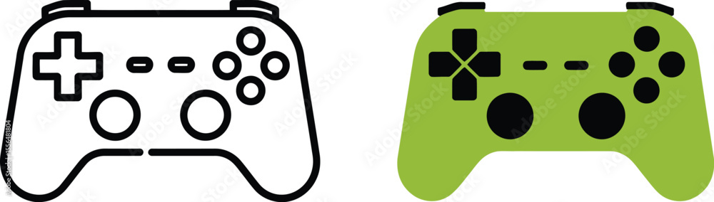 Fototapete Game controller vector illustration for gaming console and pc games design and esports tournament graphics art editable vector illustration with png format