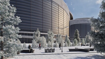st louis cathedral in winter