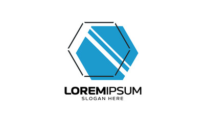 Minimall modren glass logo template