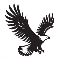 Side view of a perched bird vector silhouette on a branch,   black colour vactor 