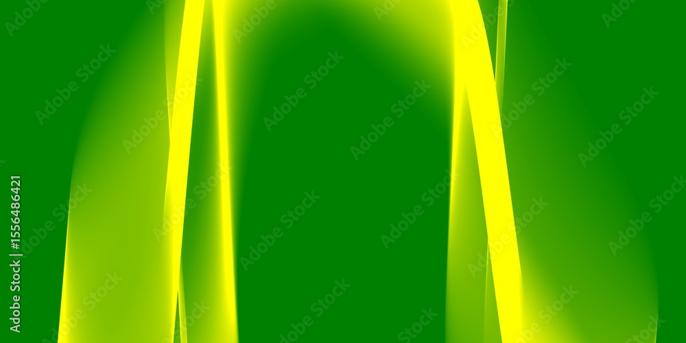 Poster illustration of abstract green and yellow wave lines create a vibrant and dynamic background illustr