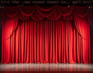 Red theater curtain backdrop