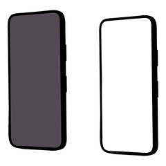 Sleek Smartphone Mockups Black and White Phone Templates for App Presentation, Website Design, and UI/UX Showcase