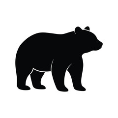 Bear animal silhouette vector art illustration