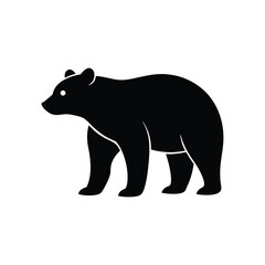 Bear silhouette vector art illustration
