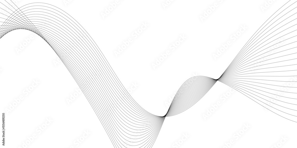 Poster abstract wavy gray stream element for design on a white background. you can use for web, texture, wa