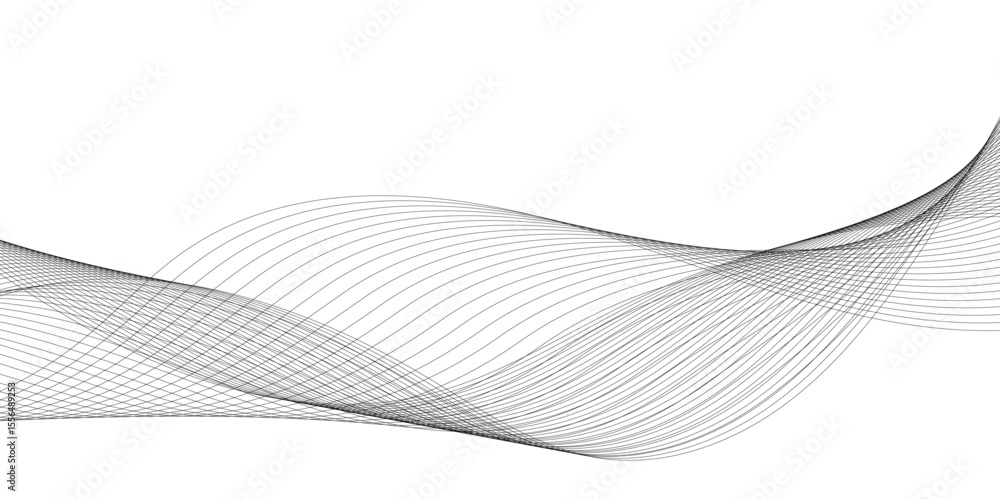 Poster abstract grey wave lines on transparent background. digital frequency track equalizer. abstract freq