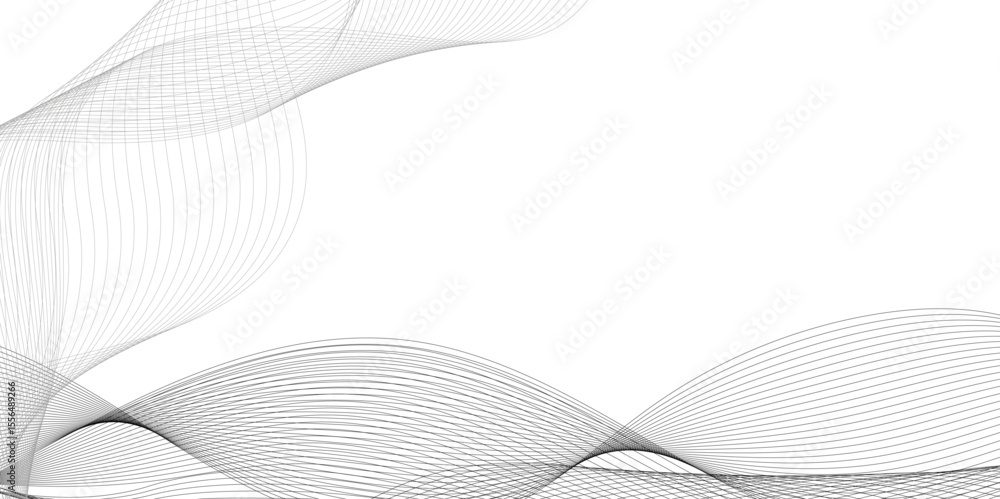 Poster abstract grey wave lines on transparent background. digital frequency track equalizer. abstract freq