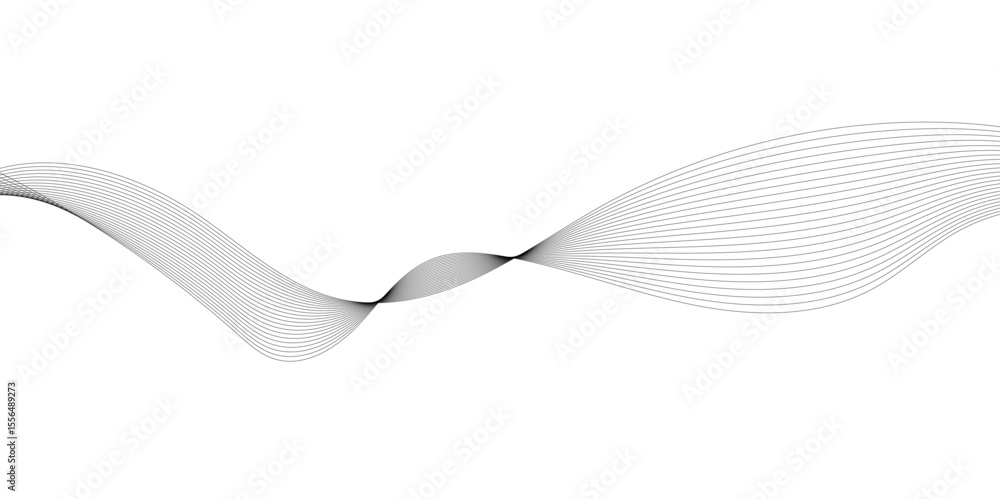 Poster abstract wavy gray stream element for design on a white background. you can use for web, texture, wa