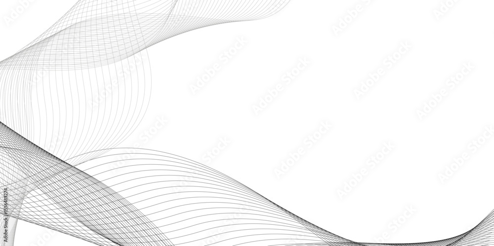 Poster abstract grey wave lines on transparent background. digital frequency track equalizer. abstract freq