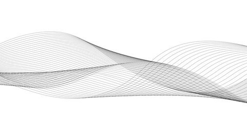 Abstract wavy grey blend liens technology abstract lines on transparent background. Digital frequency track equalizer. Vector illustration, Wavy stylized it make using blend tool.	
