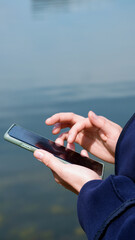 Close-up of a young woman with a phone8