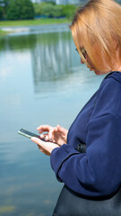 Close-up of a young woman with a phone9