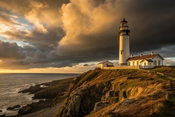 Iconic Structure: Lighthouse in Ethereal Light
