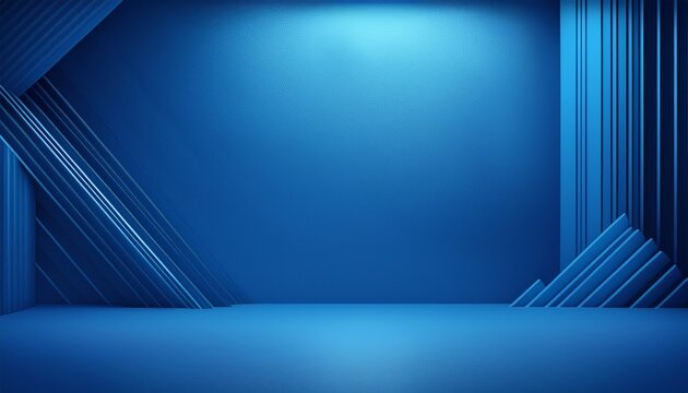 blue studio blue back drop 3d rendering