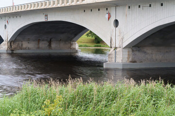 Arched Bridge Over a River: Landscape with Natural Elements