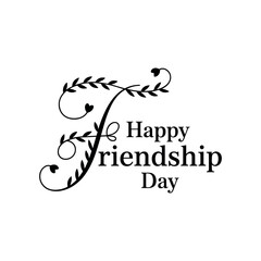 Happy Friendship Day with Floral Typography Design