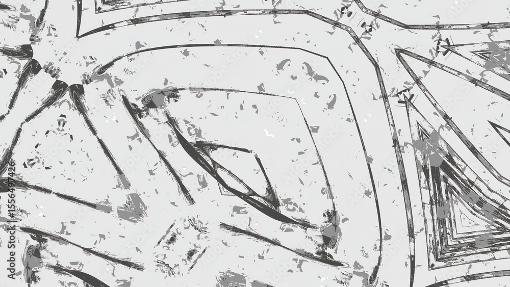 Aufkleber illustration of abstract grey and white illustration showcases a geometric pattern with rough lines 