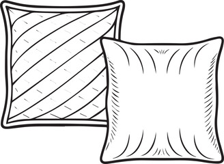 Pillow icon vector. Pillow sign and symbol. Comfortable fluffy pillow